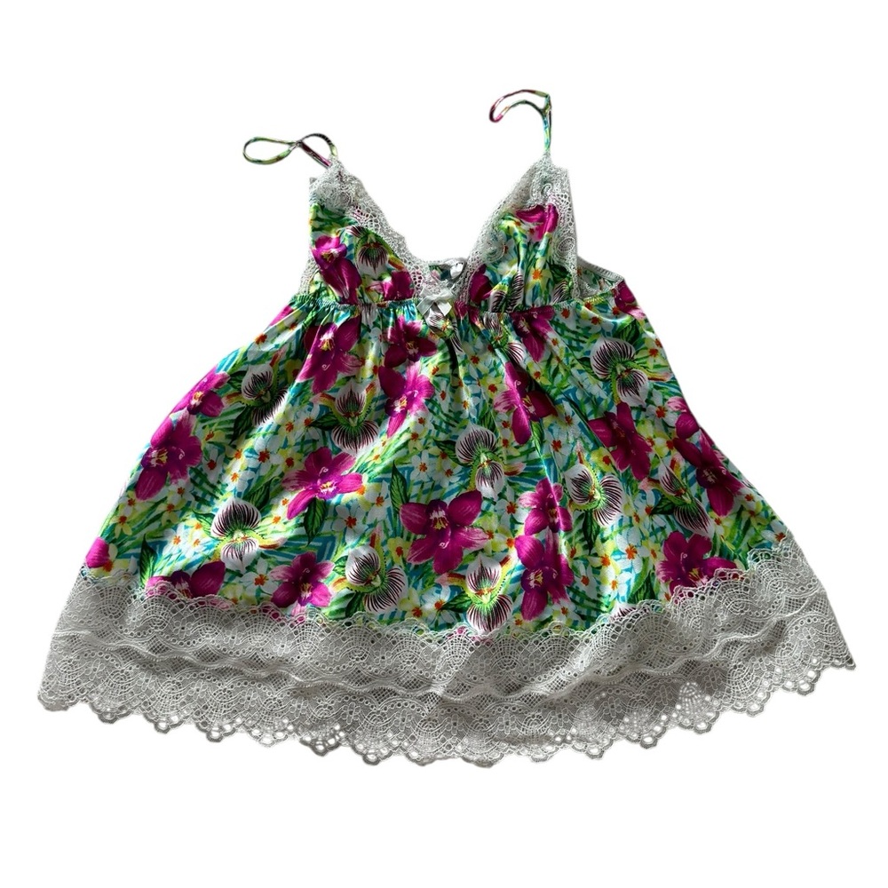 Vintage Victora Secret Floral Lace Trim Camisole